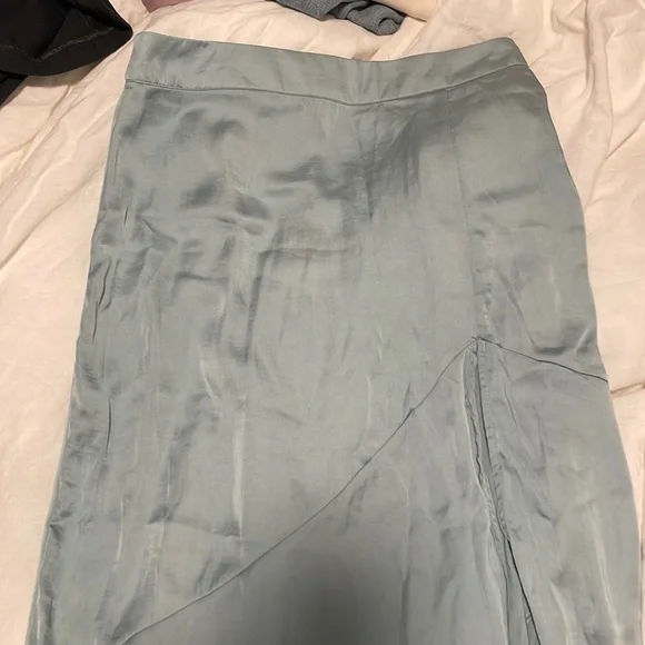 Free People Mint Slit Midi Skirt - Picture 3 of 5